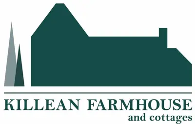 a logo of a house and a mountain at Killean Farmhouse Cottages in Auchnangoul