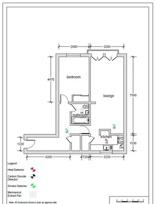 a schematic diagram of the experimental apparatus at Modern and refurbished Flat in Merchant City in Glasgow