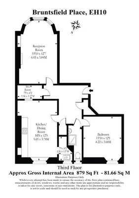 a floor plan of the proposed third floor of a house at Tasteful 1-bedroom Apartment near Edinburgh Meadows in Edinburgh