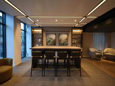 a conference room with a table and chairs at The Resident Edinburgh in Edinburgh