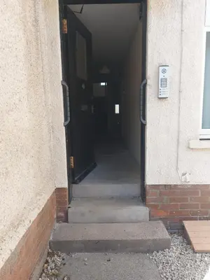 an open door to a hallway in a building at The Blossom - Largs in Largs