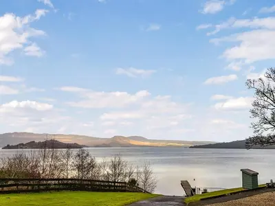 a view of a large body of water at Leven Lodge 1 - Uk46042 in Balloch
