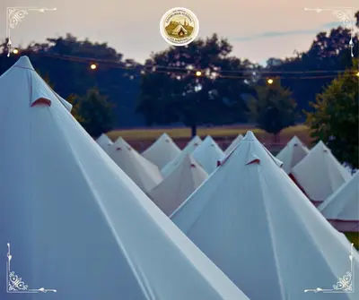 a group of white tents sitting next to each other at Edinburgh Festival Glamping By Stay Social Stays in Edinburgh