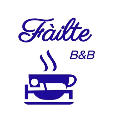 a cup of coffee with the inscription haille bbb at Failte Bed & Breakfast in Oban