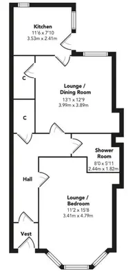 a floor plan of a house at Bute Apartment by Klass Living Coatbridge in Coatbridge