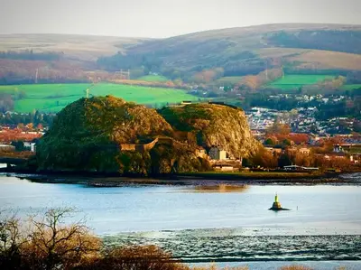 a small island in the middle of a body of water at Gleddoch Coach House in Langbank
