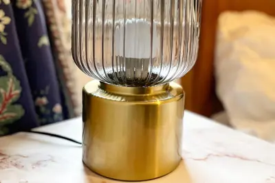 a silver and gold blender sitting on top of a table at 2 Bed Flat - Street Parking in Glasgow