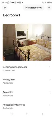 a screenshot of a bedroom with a bed in a room at Garden homely house in Cardonald