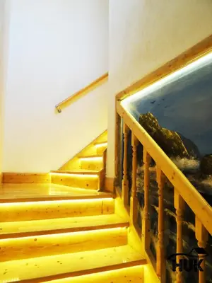 a set of stairs with a view of the ocean at Modern Oasis , Edinburgh Airport near,8mi in Rosyth
