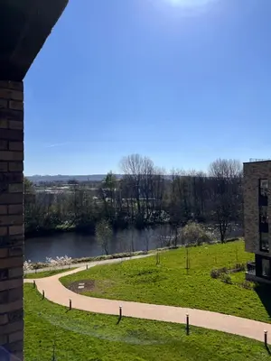 a view of a river from a building at En-suite - Glasgow Riverside in Glasgow