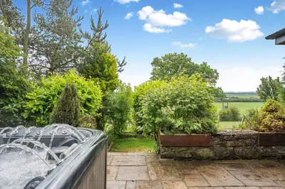 a view of a garden from the balcony of a house at 2 Bed in Methven oc-c32362 in Methven