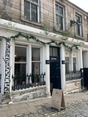 a building with a sign in front of it at Foundry Street Apartment 1 - Dunfermline City Centre in Dunfermline