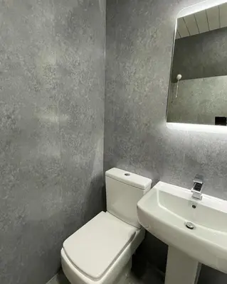 a bathroom with a white toilet and a sink at Inveraray, Loch Awe Rooms and Apartments in Portsonachan