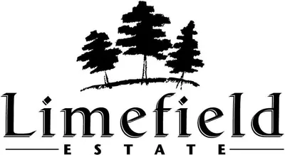 a black and white logo with trees on top at Limefield Mansion House in Livingston