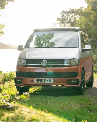 a van parked on the side of a road at Campervan Scotland, Glen Roamer in Braco