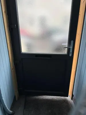 a door with a window in a room at Seaside Escape 101 Nelson Largs in Largs