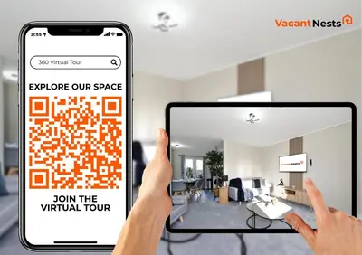 a person taking a picture of a room on a phone at Vacant Nests Dunfermline WiFi Priv-Parking in Fife