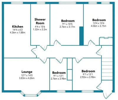 a floor plan of a building at Lady Wilson Apartment by Klass Living Airdrie in Airdrie