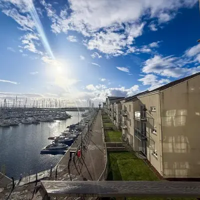 Marina View Apartment with Balcony & Sea Views