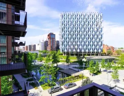 a rendering of a building in a city at 2 bed Luxury apartment with balcony in Moffat