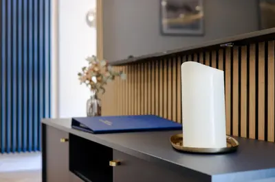a roll of paper towels sitting on top of a counter at Old Church Apartment 2 in Oban