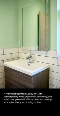 a bathroom with a sink and a mirror at 2BR bed home peaceful central area free parking in Oban