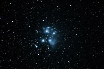 a cluster of stars in the night sky at Blarghour Farm Cottages in Ardchonnell