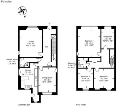 a floor plan of a house at Broompark House in Glasgow