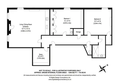 a floor plan of a house at The Castle Esplanade Residence in Edinburgh