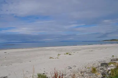 a sandy beach with the ocean in the background at Bellochantuy Beach in Bellochantuy