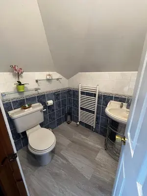 a bathroom with a toilet and a sink at Acer Lodge Guest House in Edinburgh