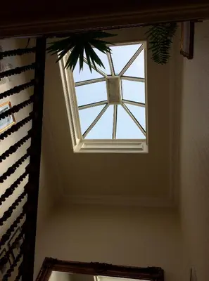 a window in a room with a ceiling at Albyn Townhouse in Edinburgh
