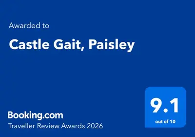 a blue sign with the text cancelled to castle gate gate privilege at Castle Gait, Paisley in Paisley