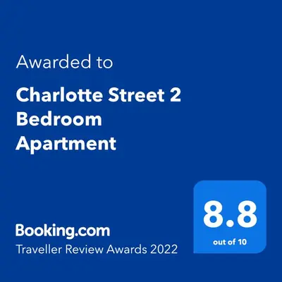 a screenshot of a phone with the text awarded to chloride street bedroom apartment at Charlotte Street 2 Bedroom Apartment in Ayr