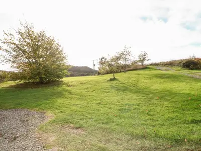 a grassy field with two trees in the distance at Mullach in Lunga