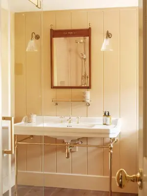a bathroom with a sink and a mirror at The Fortingall in Kenmore