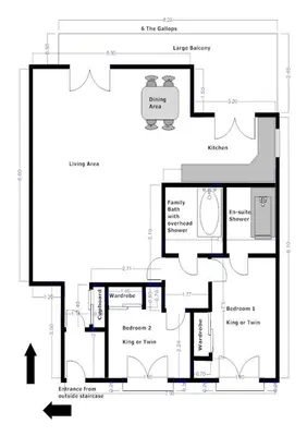 a floor plan of a house at Mains of Taymouth Country Estate 5* Gallops Apartments in Kenmore