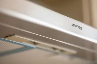 a close up of a refrigerator door with a sticker on it at Socair in Callander