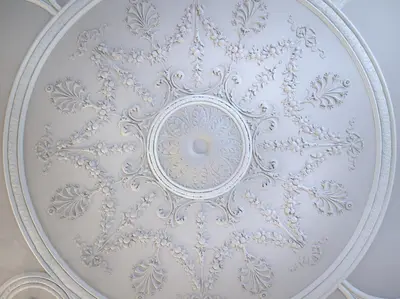 a white ceiling with a floral design on it at Hapimag Resort Edinburgh in Edinburgh