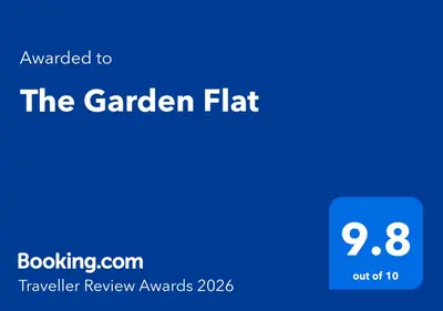 a blue screen with the garden flat text at The Garden Flat in Crieff
