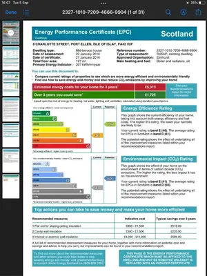a screenshot of a computer screen with a document at The Trout Fly Guest House in Port Ellen