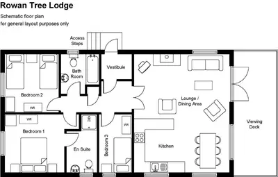 a floor plan of a house at Rowan Tree Lodge in Glencoe