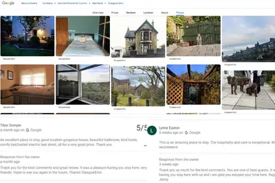 a collage of photos of a house at Glasgow Emo in Glasgow
