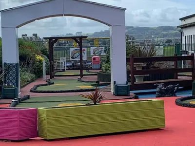 a pavilion with an arch on a roof at Ayr Apartment with Sea and Countryside views in Ayr