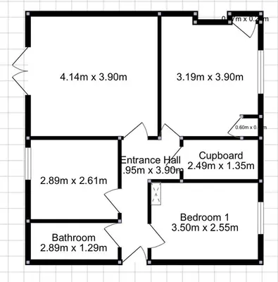 a black and white floor plan of a house at Nicol Apartment by Klass Living Airdrie in Airdrie