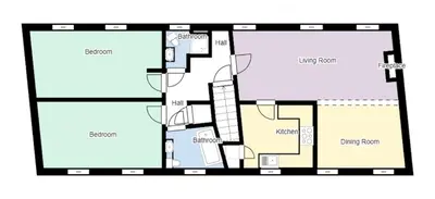 a floor plan of a house at Queensferry Street Lane - Fantastic 2 BR City Centre Mews House with free secure parking! in Edinburgh