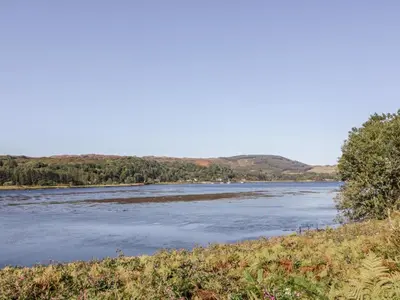 a view of the allegheny river from a bluff at The River Lodge in Oban
