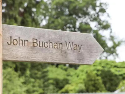 a sign that says johann bililli way at Torview House in Peebles
