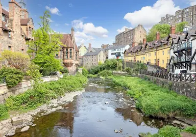 a river in the city of bruges at The Old Bakery in Edinburgh