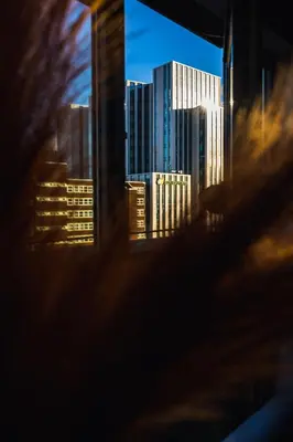 a view of a city skyline from a window at The Skyline Suite - *Private Balcony* *Views* in Glasgow